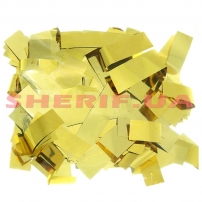 Конфетти-метафан Gold (цв.золото,metall, 2x6,5см) 0,5кг
