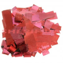 Конфетти-метафан Red (цв.красный,metall, 2x6,5см) 0,5кг